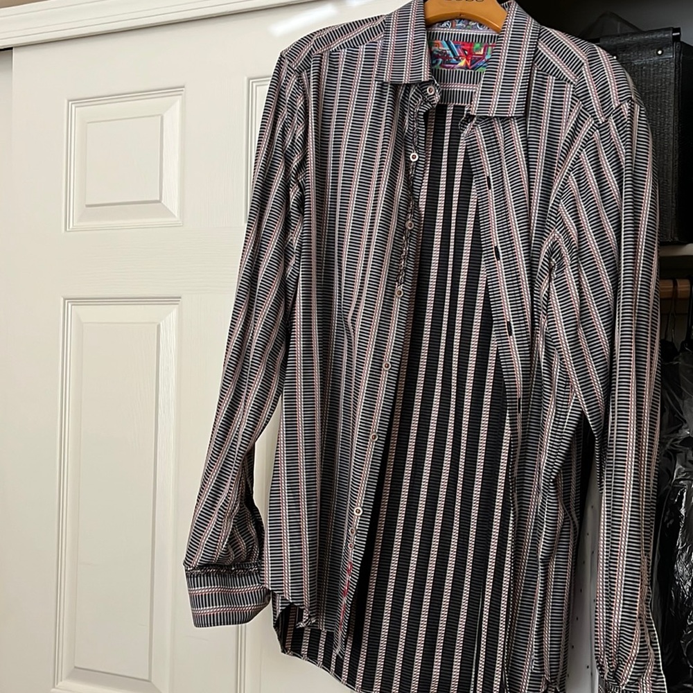 Mens Robert Graham casual dress shirt size XL Tall